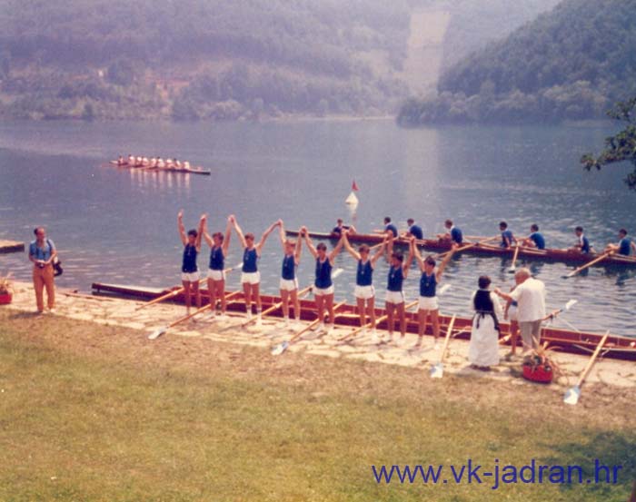 Juniorski prvaci Jugoslavije 1985. 8+ (Fain, Kukolj, Hrboka, Krsic, Matulina, Jurin, Segaric, Jurjevic i korm Grubsic